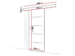 Veneti Posuvné interiérové dveře SANITA 2 - 100 cm, bílé