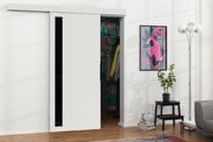 Veneti Posuvné interiérové dveře VIGRA 7 - 90 cm, černé / bílé