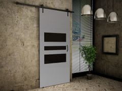 Veneti Posuvné interiérové dveře XAVIER 1 - 100 cm, černé / antracitové