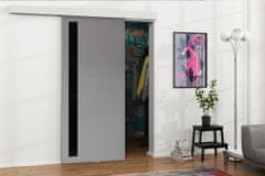 Veneti Posuvné interiérové dveře VIGRA 7 - 80 cm, černé / antracitové