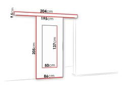 Veneti Posuvné interiérové dveře se zrcadlem VIGRA 9 - 80 cm, dub sonoma