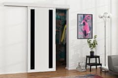 Veneti Posuvné interiérové dveře VIGRA 8 - 90 cm, černé / bílé