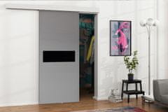Veneti Posuvné interiérové dveře VIGRA 6 - 80 cm, černé / antracitové