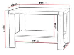 Veneti Konferenční stolek ARIKA - 120 cm, dub sonoma