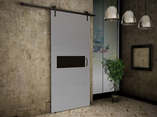Veneti Posuvné interiérové dveře XAVIER 3 - 80 cm, černé / antracitové