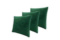 Veneti Set tří dekorativních polštářů ZANE - tmavý zelený 3