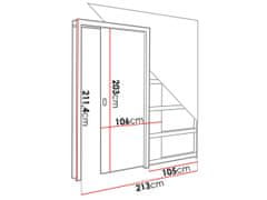 Veneti Posuvné dveře do pouzdra SALMA - 100 cm, bílé