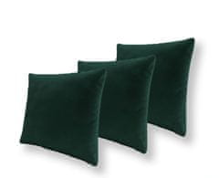 Veneti Set tří dekorativních polštářů ZANE - tmavý zelený 1