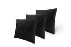 Veneti Set tří dekorativních polštářů ZANE - černý 1