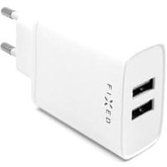 FIXED Adapter,2xUSB,Lightning, bílá