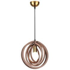 ACA ACA Lighting závěsné svítidlo 1XE27 světle hnědá kůže MDF D29XH100CM TRITON ZM391P29WLL