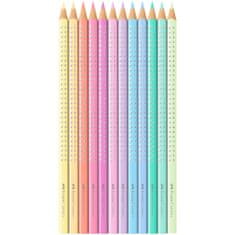 Faber-Castell Pastelky Sparkle set 12 barevný-plech pastelové barvy