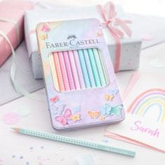 Faber-Castell Pastelky Sparkle set 12 barevný-plech pastelové barvy