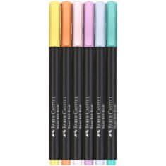 Faber-Castell Popisovače Black Edition set 6 barevné pastelové