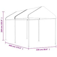 Vidaxl Altán se střechou bílý 4,46 x 2,28 x 2,69 m polyethylen