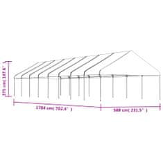 Petromila Altán se střechou bílý 17,84 x 5,88 x 3,75 m polyethylen