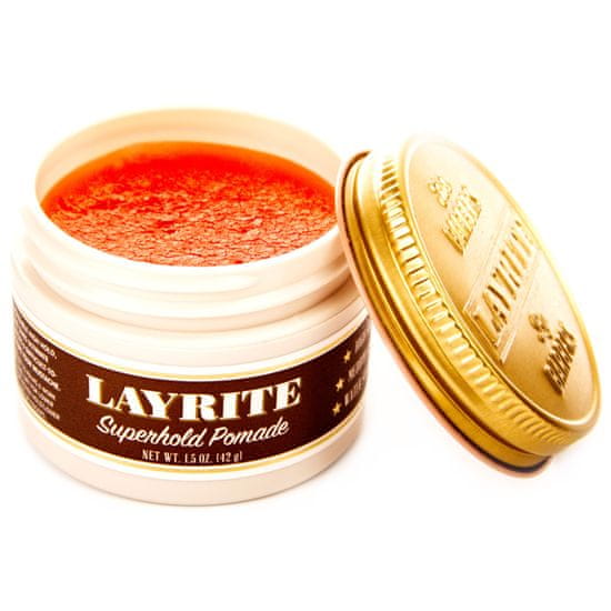 Layrite SuperHOLD POMADE pro styling vlasů, trvalý styling bez lepení a zatížení, 42g