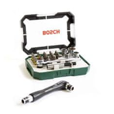 BOSCH Professional 2607017393 26 dílná sada s ráčnou + EXTRA oboustranný šroubovák