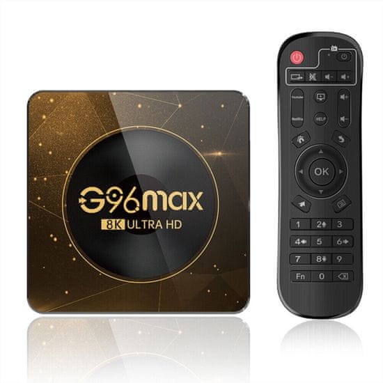 BergMont Multimediální přehrávač SMART TV BOX G96 max, 8K Ultra HD, DEKODÉR, 2GB/16GB, ANDROID 13.0, Netflix, HBO