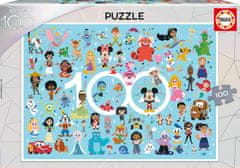 Educa Puzzle Disney 100 let výročí - postavy 100 dílků