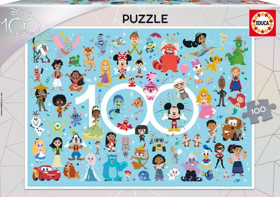 Educa Puzzle Disney 100 let výročí - postavy 100 dílků