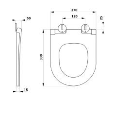 AQUALINE PETIT WC sedátko, bílá PT005 - Aqualine