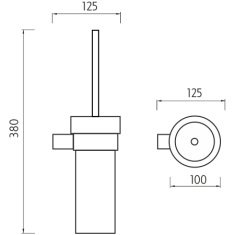 NIMCO Nava NA 28094W Toaletní WC kartáč - Nimco