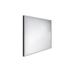 NIMCO ZPC 13077-90 Černé LED zrcadlo 700x700 - Nimco