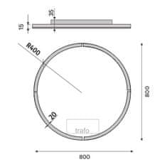 NIMCO ZP 24002R Kulaté LED zrcadlo pr. 800 - Nimco