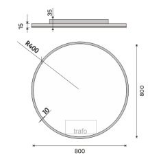 NIMCO ZP 26002R Kulaté LED zrcadlo pr. 800 - Nimco