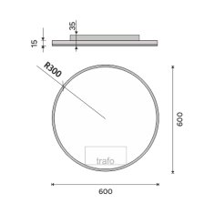 NIMCO ZP 26000R Kulaté LED zrcadlo pr. 600 - Nimco