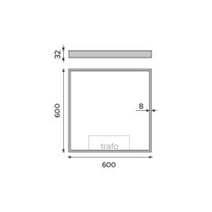 NIMCO ZP 13066 LED zrcadlo 600x600 - Nimco