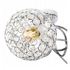 LIGHT FOR HOME Chromové stropní svítidlo v moderním stylu se skleněnými stínidly CRYSTAL 2220/5/C, 5x60W, E27, stříbrná