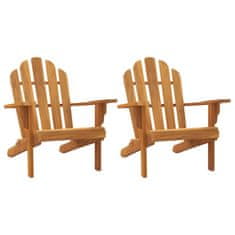 Greatstore Zahradní židle Adirondack 2 ks 79 x 95 x 92 cm masivní teak