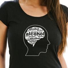 STRIKER Dámské tričko mozek alcohol Barva: Černá, Velikost: M