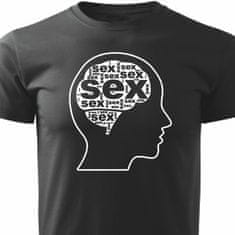 STRIKER Pánské tričko mozek sex Barva: Černá, Velikost: S