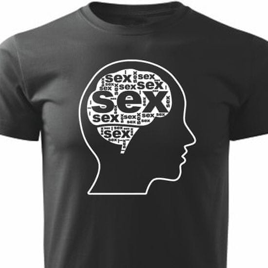 STRIKER Pánské tričko mozek sex Barva: Černá, Velikost: S