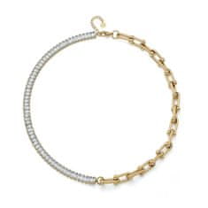 Oliver Weber Luxusní pozlacený náhrdelník s kubickými zirkony Hebo Crystal Spirit 12298G