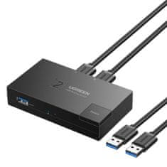 Ugreen CM618 Switch Box 3x USB 3.0, černý