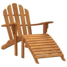 Greatstore Zahradní křesla Adirondack s podnožkami 2 ks masivní teak