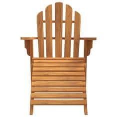 Greatstore Zahradní křesla Adirondack s podnožkami 2 ks masivní teak