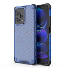 OEM Honeycomb pancéřové pouzdro se silikonovým rámem pro Xiaomi Redmi Note 12 PRO PLUS Blue