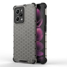 OEM Honeycomb pancéřové pouzdro se silikonovým rámem pro Xiaomi Redmi Note 12 PRO / Poco X5 PRO 5G Black