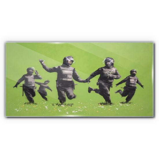 COLORAY.CZ Obraz na skle Banksy Green