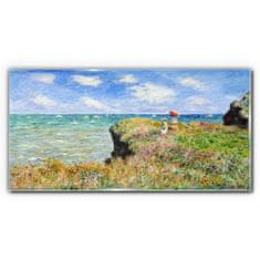 COLORAY.CZ Obraz na skle Cliff Sea Claude Monet 100x50 cm