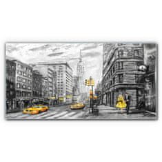 COLORAY.CZ Obraz na skle New York Pastel 100x50 cm