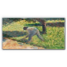 COLORAY.CZ Obraz na skle Rolník s maoty Seurat 120x60 cm