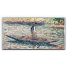 COLORAY.CZ Obraz na skle Rybář Seurat 120x60 cm