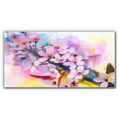 COLORAY.CZ Obraz na skle Abstrakce Květiny Příroda 120x60 cm