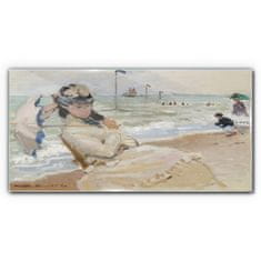 COLORAY.CZ Obraz na skle Camille Beach Trouville mince 120x60 cm